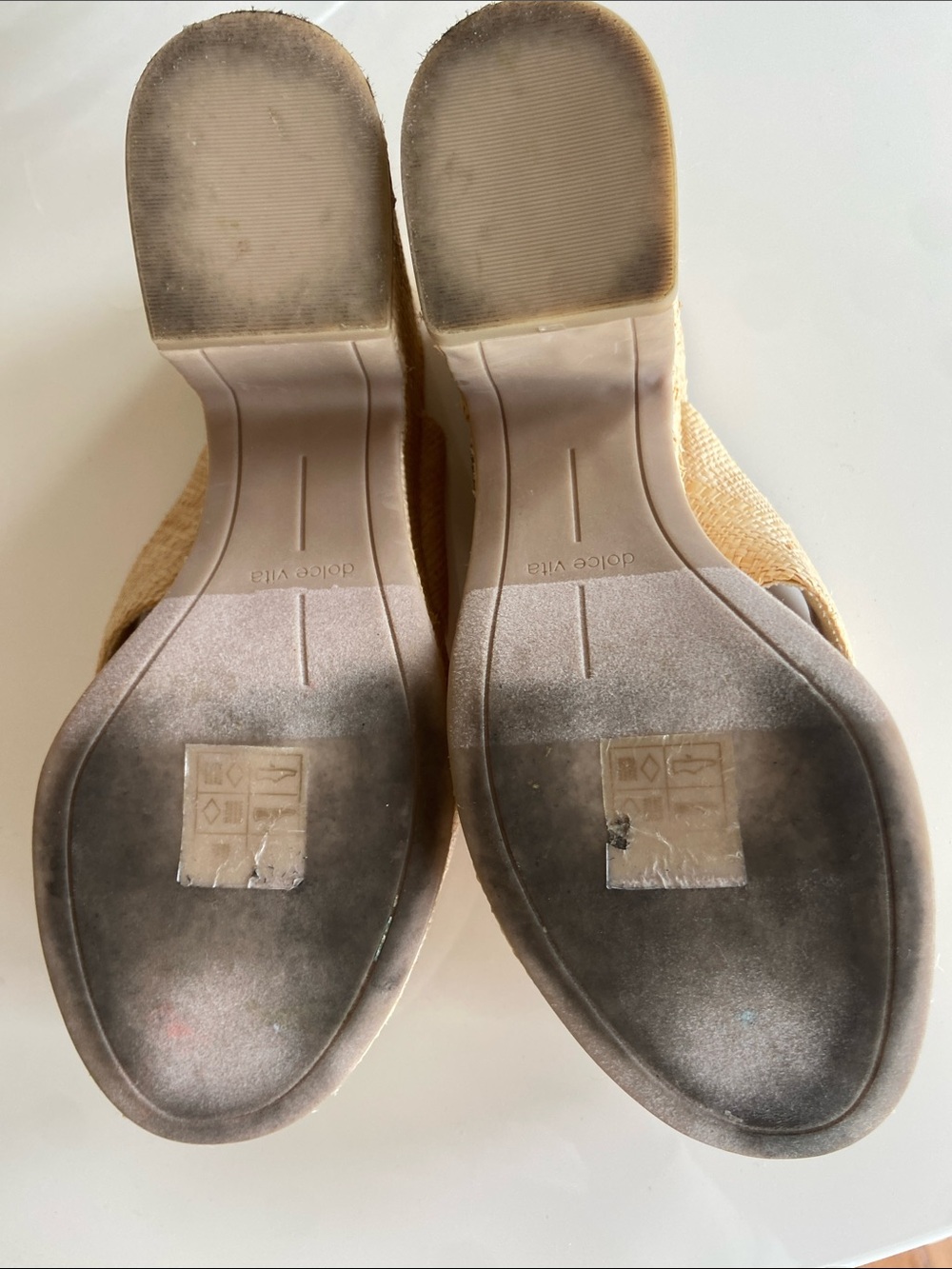Dolce Vita Natural Woven Cross‑Band Slide Mules - Picture 4 of 5